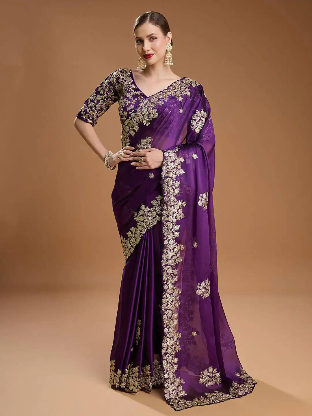 BT 1301 Purple Rangoli Silk Saree with Sequins Work & Embroidery Work. Now at just ₹1999. Delivery 4-6 Working Days. Shop now. | Creative Sarees, Embroidered Sarees, Bollywood Sarees, Designer Sarees, Ethnic Saree, Modern Digital sarees, Party Wear Sarees, Sarees