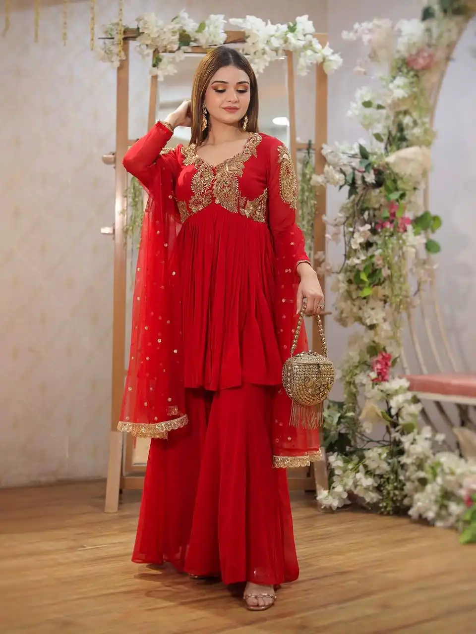 BT 5006 Red Fox Georgette Salwar Suit with Sequins Work & Embroidery Work. Best Price ₹1999. Delivery 4-6 Working Days. Shop now. | Casual Suits, Jump Suits, Tops & Bottoms, Track Suits, Trendy Wear, Creative suits, Designer Suits, Palazzo Suits, Party Wear Suits, Patiala Suits, Salwar suit, Straight Suits