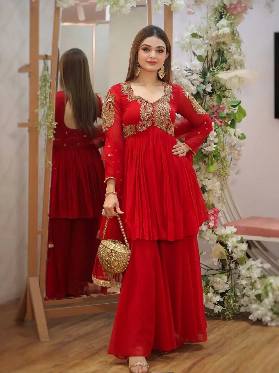 BT 5006 Red Fox Georgette Salwar Suit with Sequins Work & Embroidery Work. Best Price ₹1999. Delivery 4-6 Working Days. Shop now. | Casual Suits, Jump Suits, Tops & Bottoms, Track Suits, Trendy Wear, Creative suits, Designer Suits, Palazzo Suits, Party Wear Suits, Patiala Suits, Salwar suit, Straight Suits