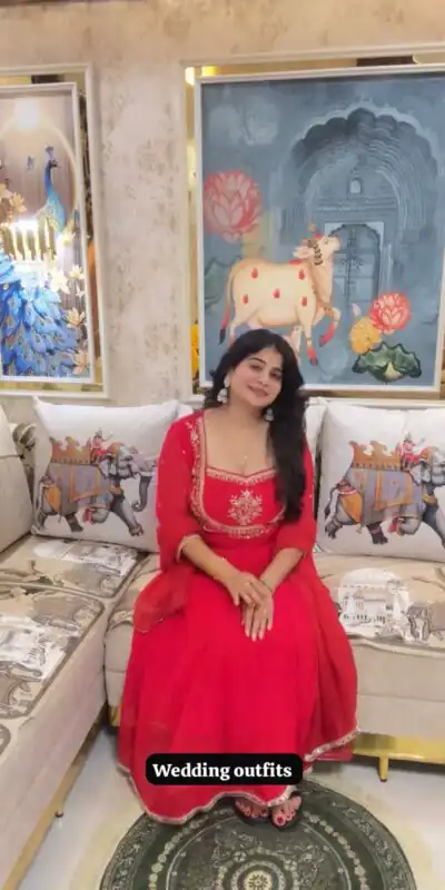 LG 2022 Red Georgette Salwar Suit with Lace Work & Embroidery Work. Exclusive Offer ₹1899. Delivery 4-6 Working Days. Shop now. | Casual Suits, Jump Suits, Tops & Bottoms, Track Suits, Trendy Wear, Creative suits, Designer Suits, Palazzo Suits, Party Wear Suits, Patiala Suits, Salwar suit, Straight Suits