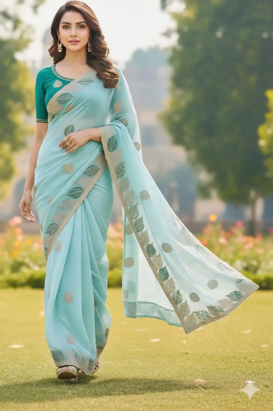 SC 1005 Sky Blue in Soft fandy Silk Embroidery Work & Lace Work Saree . Available at ₹2499 only. Delivery 4-6 Working Days. Shop now. | Creative Sarees, Embroidered Sarees, Bollywood Sarees, Designer Sarees, Ethnic Saree, Modern Digital sarees, Party Wear Sarees, Sarees