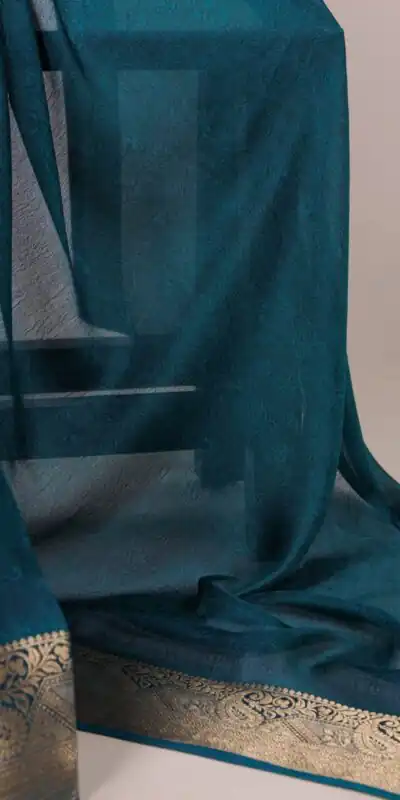 YNF 7908 Teal Mass Mello Saree with Zari Work. Wedding, Party, Festive, Events Introductory Price ₹1449. Delivery 4-6 Working Days. Shop now. | Creative Sarees, Embroidered Sarees, Bollywood Sarees, Designer Sarees, Ethnic Saree, Modern Digital sarees, Party Wear Sarees, Sarees