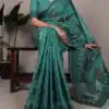 YNF 7414 Teal Poly Cotton Saree Thread Weaving Work Designer Work. Get it for ₹1549. Delivery 4-6 Working Days. Shop now. | Creative Sarees, Embroidered Sarees, Bollywood Sarees, Designer Sarees, Ethnic Saree, Modern Digital sarees, Party Wear Sarees, Sarees