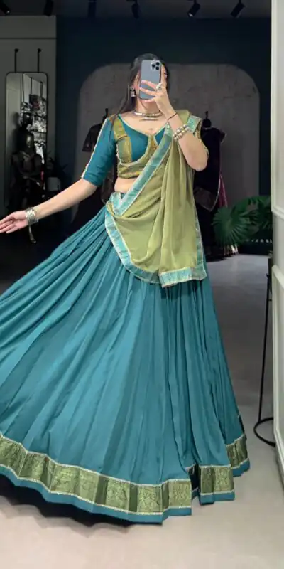 LNB 1608 Teal in Pure Rayon Zari Work & Lace Work Lehenga Choli . Special Price ₹2999. Delivery 4-6 Working Days. Shop now. | Bollywood Lehenga, Creative Lehenga, Designer Lehenga, Embroidered Lehenga, Lehenga, Party Wear Lehenga