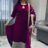 VLM 241 Wine in Crash Viscose Velvet Embroidery Work Salwar Suit . Affordable Price ₹2399. Delivery 4-6 Working Days. Shop now. | Casual Suits, Jump Suits, Creative suits, Designer Suits, Palazzo Suits, Party Wear Suits, Patiala Suits, Salwar suit, Straight Suits