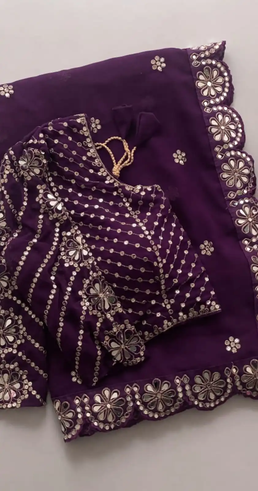 DF 3457 Wine Color Georgette Sequence Original Mirror Work Saree Casual, Wedding, Festive, Events . Expected Delivery  4-6 Working Days @2099/- only                                                                                | Creative Sarees, Embroidered Sarees, Bollywood Sarees, Designer Sarees, Ethnic Saree, Modern Digital sarees, Party Wear Sarees, Sarees