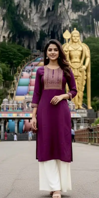 INLI Batu Caves Wine Rayon Kurti Perfect for Wedding, Party, Diwali, Anniversary, Family Gatherings – . Introductory Price ₹1499. Delivery 4-6 Workin | Bollywood Kurti, Creative Kurtis, Designer Kurti, Kurti, Party Wear Kurti, Selfie Kurti