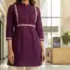 INLI Charmi vol 1 Wine Color Rayon Kurti with malti Embroidery Work. Festive Deal ₹1349. Delivery 4-6 Working Days. Shop now. | Bollywood Kurti, Creative Kurtis, Designer Kurti, Kurti, Party Wear Kurti, Selfie Kurti