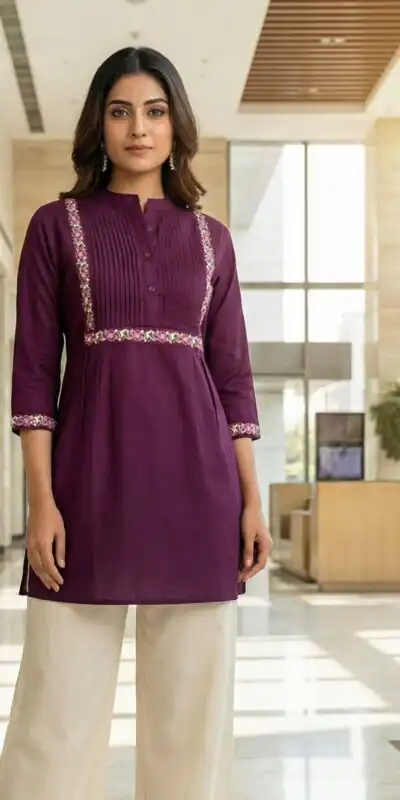 INLI Charmi vol 1 Wine Color Rayon Kurti with malti Embroidery Work. Festive Deal ₹1349. Delivery 4-6 Working Days. Shop now. | Bollywood Kurti, Creative Kurtis, Designer Kurti, Kurti, Party Wear Kurti, Selfie Kurti