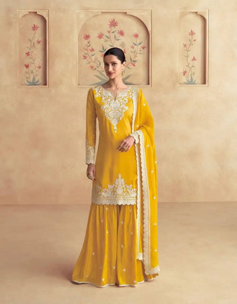 DS 3101 Yellow Chinon Salwar Suit Perfect for Wedding, Party, Durga Puja, Pooja, Holi – . Festive Deal ₹2049. Delivery 4-6 Working Days. Shop now. | Casual Suits, Jump Suits, Tops & Bottoms, Track Suits, Trendy Wear, Creative suits, Designer Suits, Palazzo Suits, Party Wear Suits, Patiala Suits, Salwar suit, Straight Suits