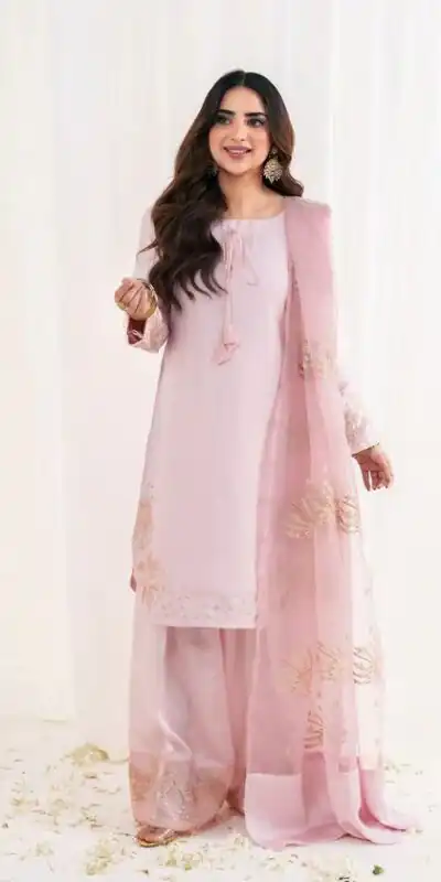 ZSR 3122 Baby Pink Natural Crep Silk Salwar Suit Perfect for Wedding, Party, Pongal, Onam, Reception – . Available at ₹1849 only. Delivery 4-6 Work | Casual Suits, Jump Suits, Creative suits, Designer Suits, Palazzo Suits, Party Wear Suits, Patiala Suits, Salwar suit, Straight Suits