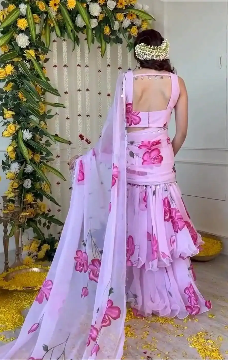 Baby Pink Premium Faux Georgette Saree BD 1805 Baby Pink with Digital Print. Now at just ₹2049. Delivery 4-6 Working Days. Shop now. | Creative Sarees, Embroidered Sarees, Bollywood Sarees, Designer Sarees, Ethnic Saree, Modern Digital sarees, Party Wear Sarees, Sarees