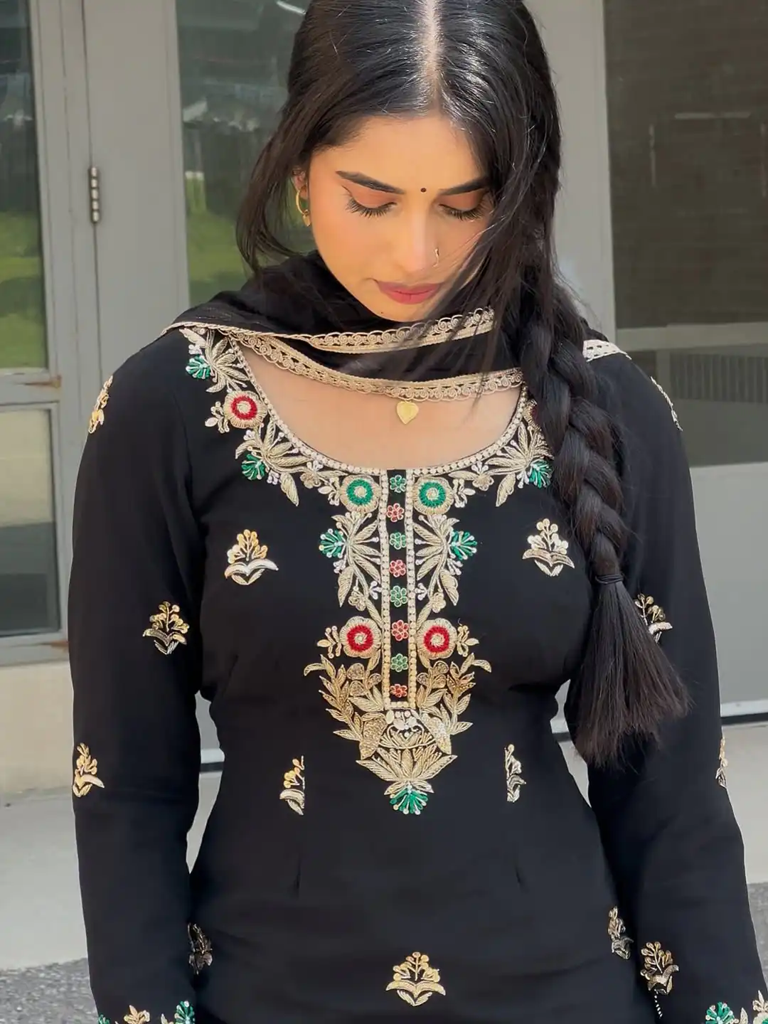 ZF 421 Black in Chinon Silk Lace Work & Embroidery Work Salwar Suit . Available at ₹1899 only. Delivery 4-6 Working Days. Shop now. | Casual Suits, Jump Suits, Tops & Bottoms, Track Suits, Trendy Wear, Creative suits, Designer Suits, Palazzo Suits, Party Wear Suits, Patiala Suits, Salwar suit, Straight Suits