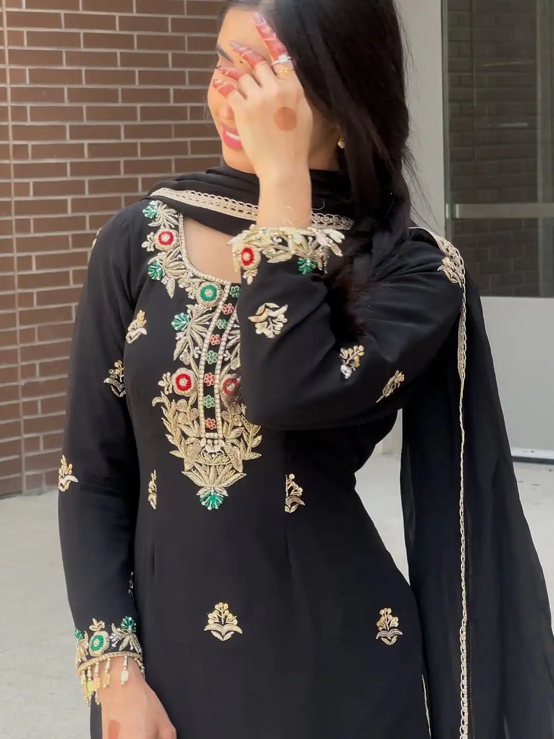 ZF 421 Black in Chinon Silk Lace Work & Embroidery Work Salwar Suit . Available at ₹1899 only. Delivery 4-6 Working Days. Shop now. | Casual Suits, Jump Suits, Tops & Bottoms, Track Suits, Trendy Wear, Creative suits, Designer Suits, Palazzo Suits, Party Wear Suits, Patiala Suits, Salwar suit, Straight Suits