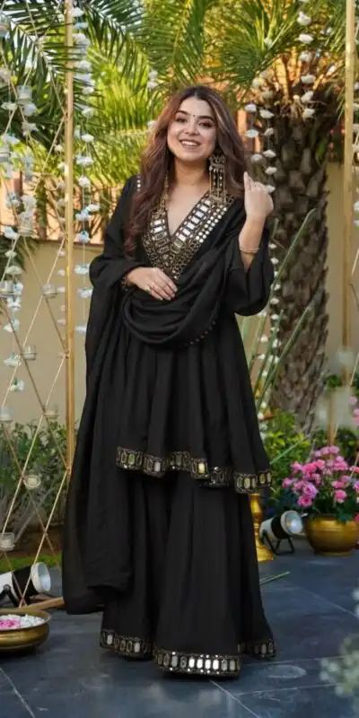 RTC 5942 Black in Black Cosmos Mirror Work & Lace Work Salwar Suit . Special Price ₹2549. Delivery 4-6 Working Days. Shop now. | Casual Suits, Jump Suits, Tops & Bottoms, Track Suits, Trendy Wear, Creative suits, Designer Suits, Palazzo Suits, Party Wear Suits, Patiala Suits, Salwar suit, Straight Suits
