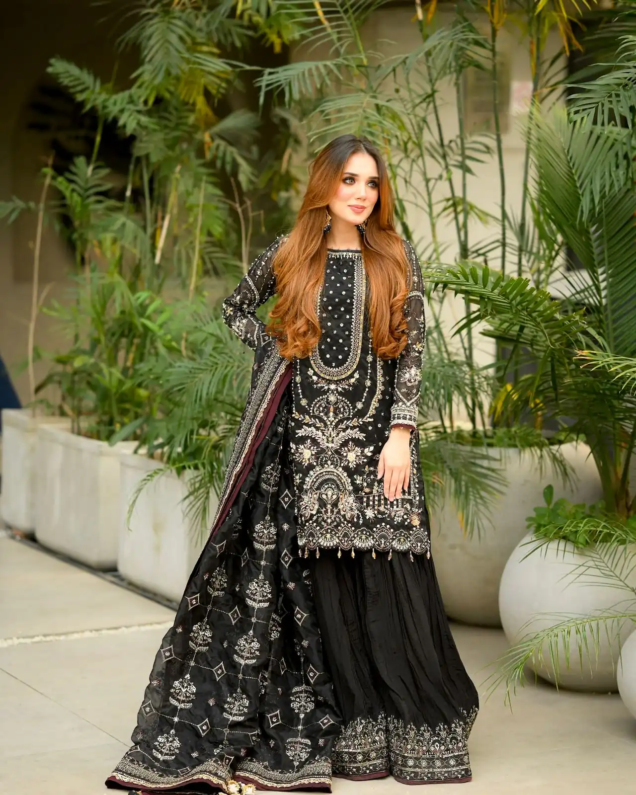 AD 213 Black Khajuri Crush Georgette Salwar Suit with Lace Work & Embroidery Work. Festive Deal ₹2649. Delivery 4-6 Working Days. Shop now. | Casual Suits, Jump Suits, Tops & Bottoms, Track Suits, Trendy Wear, Creative suits, Designer Suits, Palazzo Suits, Party Wear Suits, Patiala Suits, Salwar suit, Straight Suits