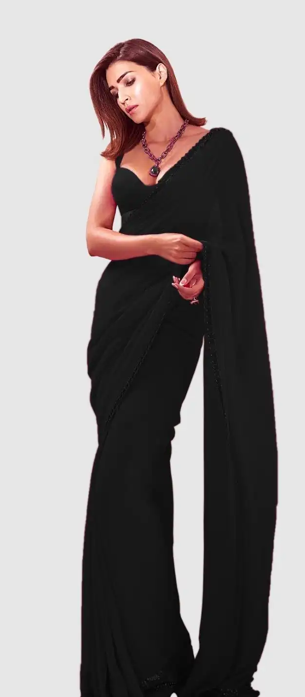 JR 617 Black Color Georgette Embroidery Deual Sequence Saree Casual, Wedding, Festive, Events Expected Delivery 4-6 Working Days @1649/- | Creative Sarees, Embroidered Sarees, Bollywood Sarees, Designer Sarees, Ethnic Saree, Modern Digital sarees, Party Wear Sarees, Sarees