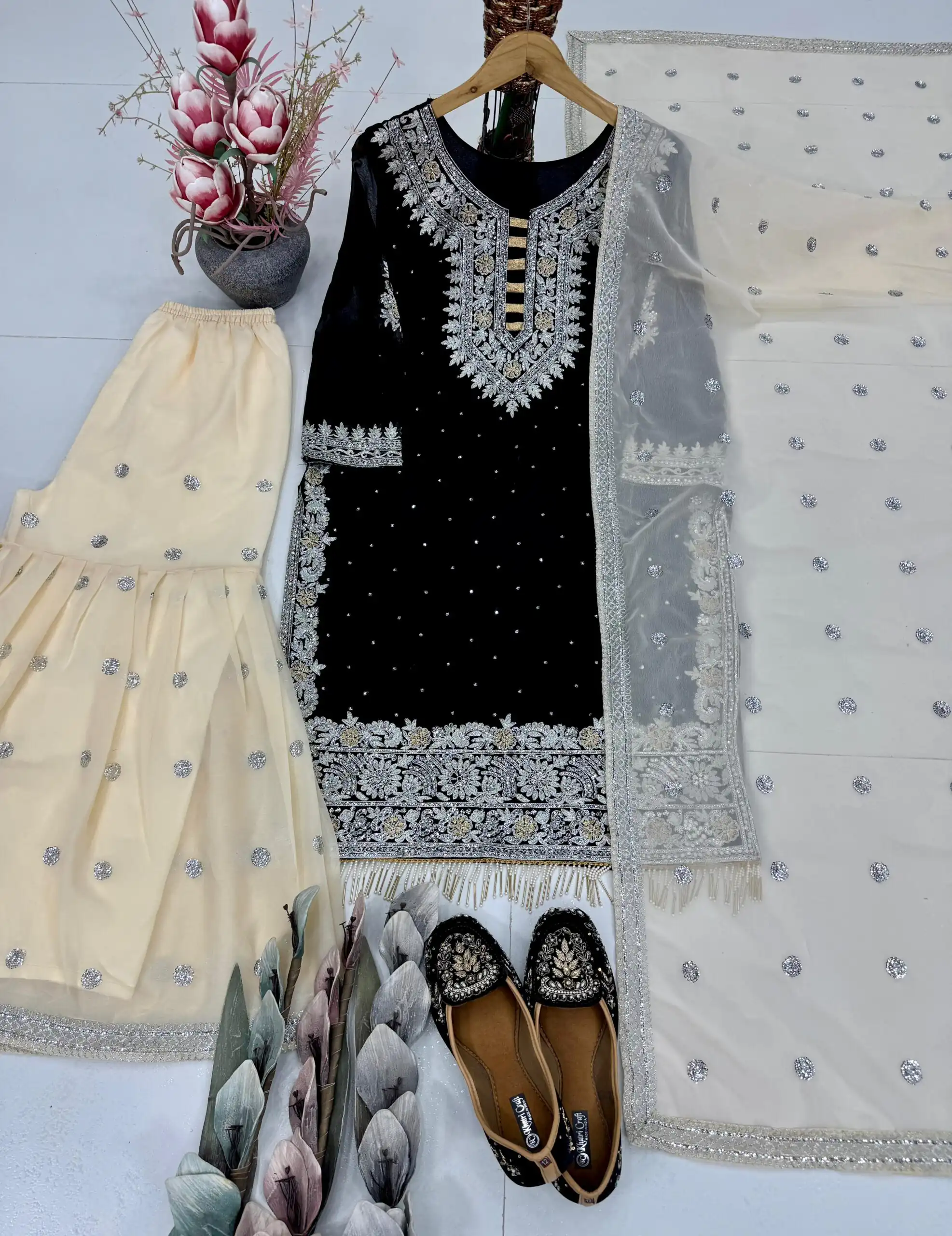 KF 1710 Black Color Georgette Salwar Suit with Lace Work. Wedding, Party, Festive, Events Introductory Price ₹2049. Delivery 4-6 Working Days. Shop now. | Casual Suits, Jump Suits, Tops & Bottoms, Track Suits, Trendy Wear, Creative suits, Designer Suits, Palazzo Suits, Party Wear Suits, Patiala Suits, Salwar suit, Straight Suits
