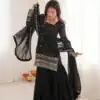SRK 5317 Black Georgette Salwar Suit with Embroidery Work. Wedding, Party, Festive Best Price ₹2399. Delivery 4-6 Working Days. Shop now. | Casual Suits, Jump Suits, Tops & Bottoms, Track Suits, Trendy Wear, Creative suits, Designer Suits, Palazzo Suits, Party Wear Suits, Patiala Suits, Salwar suit, Straight Suits