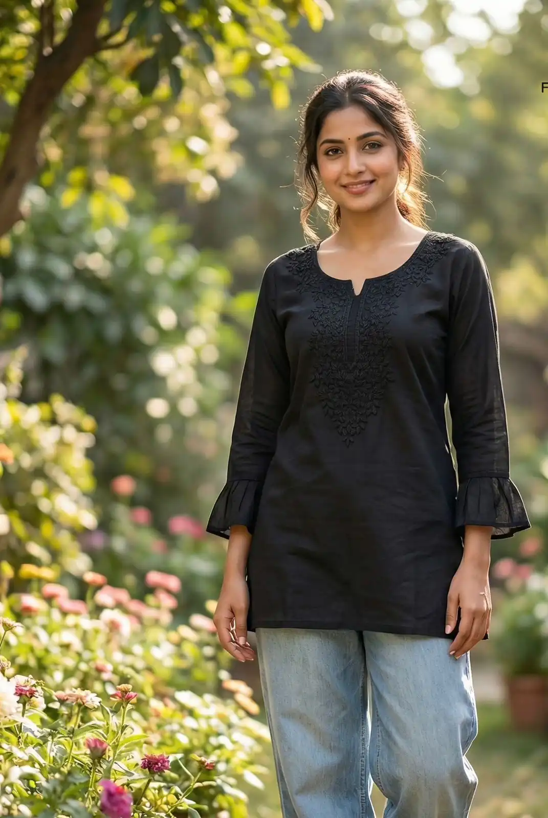 INLI Charmi vol 2 Black in Rayon Chikan Work Designer Work Kurti . Affordable Price ₹1349. Delivery 4-6 Working Days. Shop now. | Bollywood Kurti, Creative Kurtis, Designer Kurti, Kurti, Party Wear Kurti, Selfie Kurti