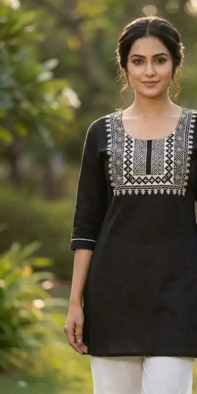 INLI Charmi vol 3 Black Rayon Thread Work Kurti . Wedding, Party, Festive, Events Affordable Price ₹1349. Delivery 4-6 Working Days. Shop now. | Bollywood Kurti, Creative Kurtis, Designer Kurti, Kurti, Party Wear Kurti, Selfie Kurti