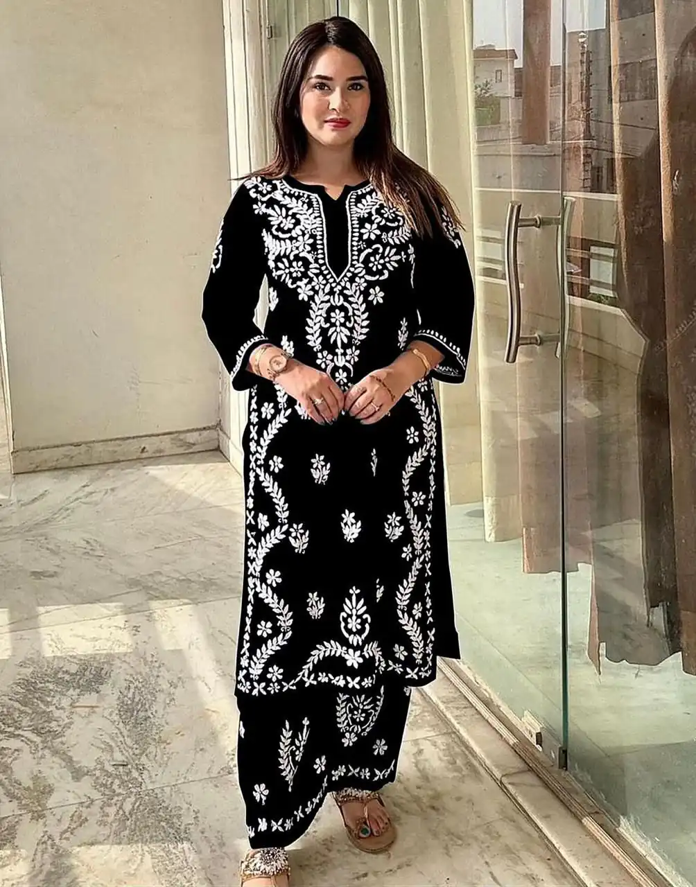 MF 627 Black Rayon With Wid Lakhnavi Style Work Kurti Designer Work. Grab it for ₹1449. Delivery 4-6 Working Days. Shop now. | Bollywood Kurti, Creative Kurtis, Designer Kurti, Kurti, Party Wear Kurti, Selfie Kurti