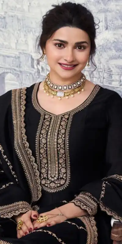 DS V 67741 Black Silk Georgette Salwar Suit with Embroidery Work. Available at ₹2549 only. Delivery 4-6 Working Days. Shop now. | Casual Suits, Jump Suits, Tops & Bottoms, Track Suits, Trendy Wear, Creative suits, Designer Suits, Palazzo Suits, Party Wear Suits, Patiala Suits, Salwar suit, Straight Suits