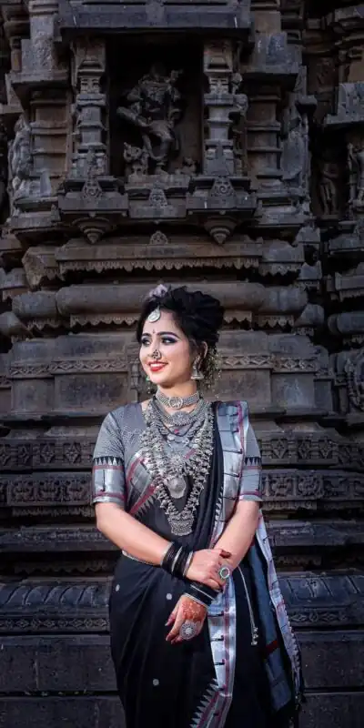 KPR 112 Black in Color Soft Lichi Silk Lace Border & Lace Work Saree . Grab it for ₹1399. Delivery 4-6 Working Days. Shop now. | Creative Sarees, Embroidered Sarees, Bollywood Sarees, Designer Sarees, Ethnic Saree, Modern Digital sarees, Party Wear Sarees, Sarees