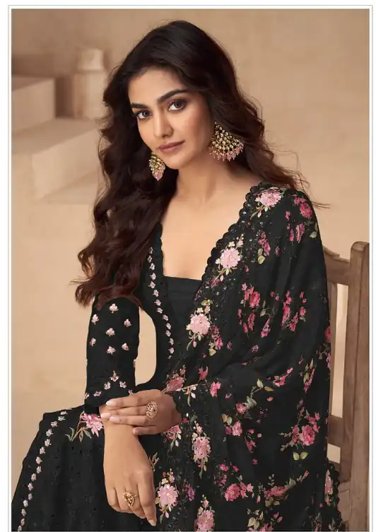 FC 10154 Black Color Vichitra Salwar Suit with Embroidery Work. Special Price ₹3349. Delivery 4-6 Working Days. Shop now. | Casual Suits, Jump Suits, Tops & Bottoms, Track Suits, Trendy Wear, Creative suits, Designer Suits, Palazzo Suits, Party Wear Suits, Patiala Suits, Salwar suit, Straight Suits