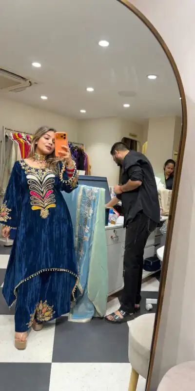 ST 1149 Blue in 9000 Velvet Lace Work & Embroidery Work Salwar Suit . Affordable Price ₹2029. Delivery 4-6 Working Days. Shop now. | Casual Suits, Jump Suits, Tops & Bottoms, Track Suits, Trendy Wear, Creative suits, Designer Suits, Palazzo Suits, Party Wear Suits, Patiala Suits, Salwar suit, Straight Suits