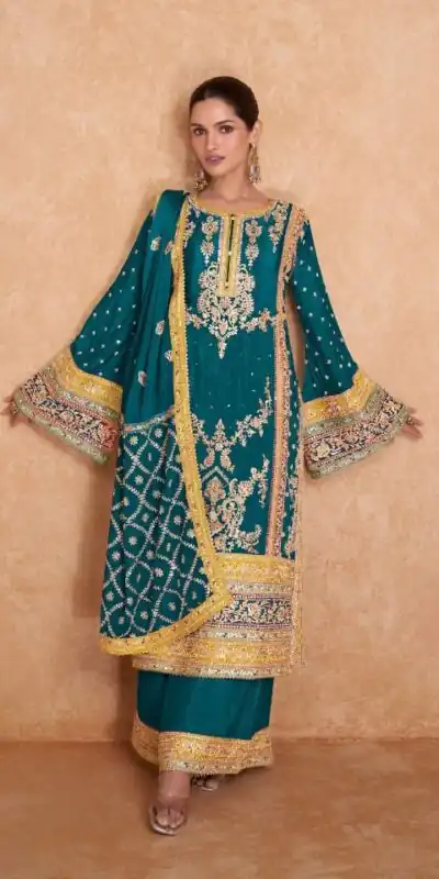 DS Ashirvad 7406 Blue in Color Chinon Embroidery Work Salwar Suit . Special Price ₹2449. Delivery 4-6 Working Days. Shop now. | Casual Suits, Jump Suits, Tops & Bottoms, Track Suits, Trendy Wear, Creative suits, Designer Suits, Palazzo Suits, Party Wear Suits, Patiala Suits, Salwar suit, Straight Suits