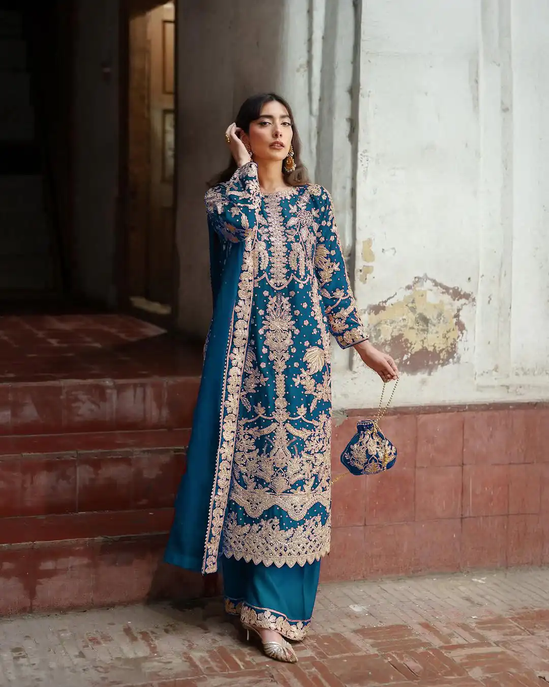 ZF 433 Blue Faux Georgette Salwar Suit Perfect for Wedding, Party, Anniversary, Ethnic Day, Raksha Bandhan – . Introductory Price ₹2149. Delivery 4-6 Wor | Casual Suits, Jump Suits, Tops & Bottoms, Track Suits, Trendy Wear, Creative suits, Designer Suits, Palazzo Suits, Party Wear Suits, Patiala Suits, Salwar suit, Straight Suits