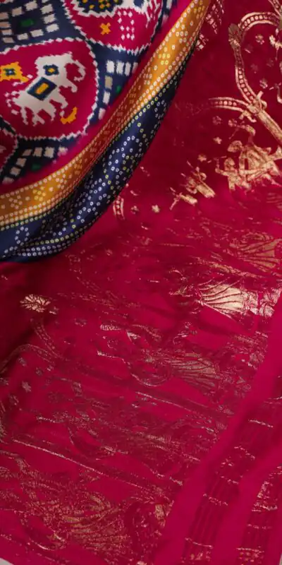 YNF 7801 Blue Gaji Silk Saree with Patola Print. Wedding, Party, Festive, Events, Best Price ₹2999. Delivery 4-6 Working Days. Shop now. | Creative Sarees, Embroidered Sarees, Bollywood Sarees, Designer Sarees, Ethnic Saree, Modern Digital sarees, Party Wear Sarees, Sarees