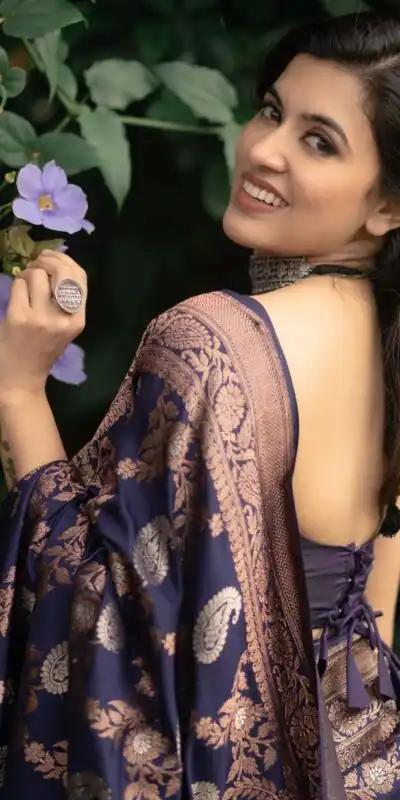 KPR 192 Blue Soft Lichi Silk Saree with Lace Border & Lace Work. Affordable Price ₹1449. Delivery 4-6 Working Days. Shop now. | Creative Sarees, Embroidered Sarees, Bollywood Sarees, Designer Sarees, Ethnic Saree, Modern Digital sarees, Party Wear Sarees, Sarees