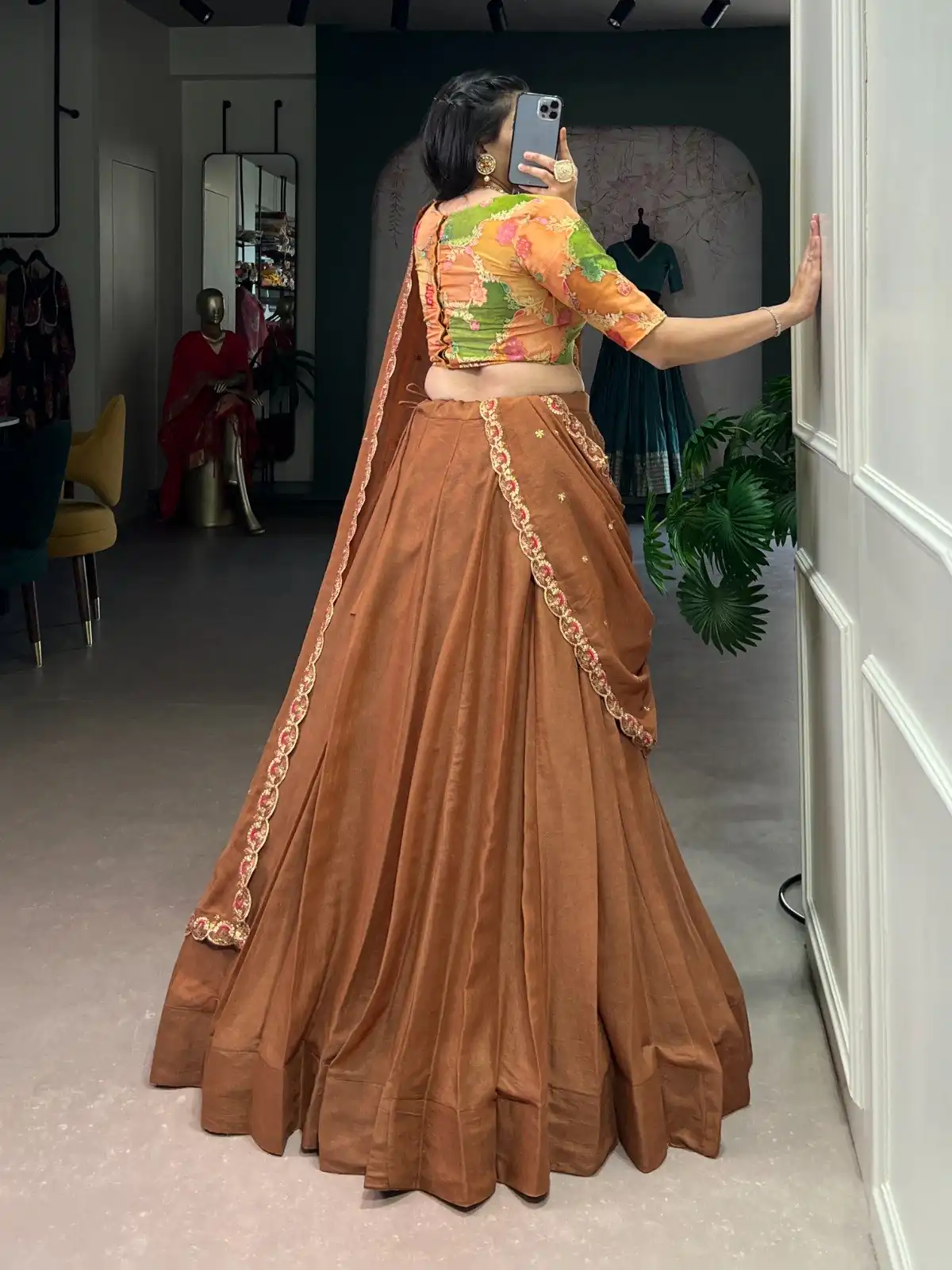 LNB 1068 Brown in Chocolate Crush Embroidery Work & Sequins Work Lehenga Choli . Available at ₹3349 only. Delivery 4-6 Working Days. Shop now. | Bollywood Lehenga, Creative Lehenga, Designer Lehenga, Embroidered Lehenga, Lehenga, Party Wear Lehenga