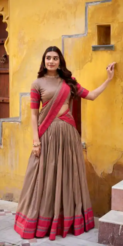 LNB 1901 Chiku Pure Chanderi Lehenga Choli with Embroidery Work & Thread Embroidery. Introductory Price ₹2399. Delivery 4-6 Working Days. Shop now. | Bollywood Lehenga, Creative Lehenga, Designer Lehenga, Embroidered Lehenga, Lehenga, Party Wear Lehenga