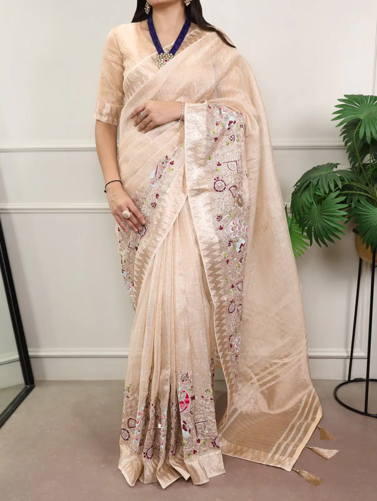YNF 7401 Cream in Zari Kota Tissue Zari Work & Embroidery Work Saree . Get it for ₹3199. Delivery 4-6 Working Days. Shop now. | Creative Sarees, Embroidered Sarees, Bollywood Sarees, Designer Sarees, Ethnic Saree, Modern Digital sarees, Party Wear Sarees, Sarees