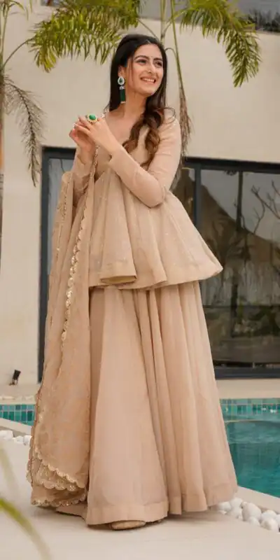 RTC 5864 Cream Tabby Organza Salwar Suit with Lace Work. Wedding, Party, Festive, Events Best Price ₹2049. Delivery 4-6 Working Days. Shop now. | Casual Suits, Jump Suits, Tops & Bottoms, Track Suits, Trendy Wear, Creative suits, Designer Suits, Palazzo Suits, Party Wear Suits, Patiala Suits, Salwar suit, Straight Suits