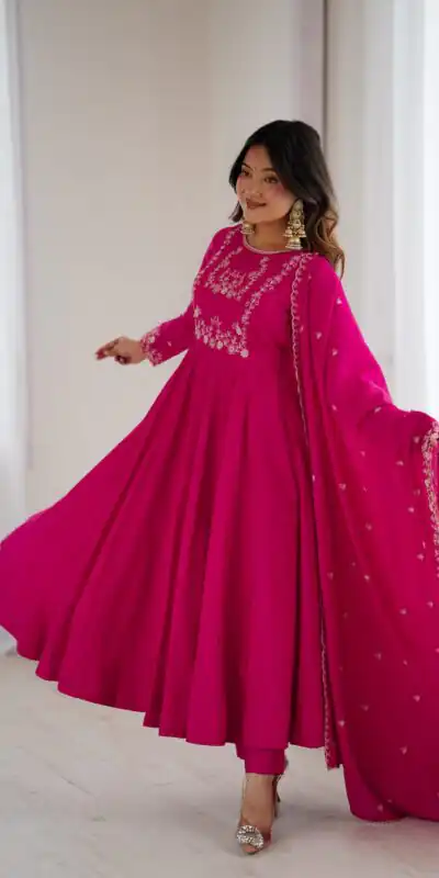 KB 289 Dark Pink with Bead Work & Embroidery Work Roman Chanderi Silk Salwar Suit . Special Price ₹2399. Delivery 4-6 Working Days. Shop now. | Casual Suits, Jump Suits, Tops & Bottoms, Track Suits, Trendy Wear, Creative suits, Designer Suits, Palazzo Suits, Party Wear Suits, Patiala Suits, Salwar suit, Straight Suits