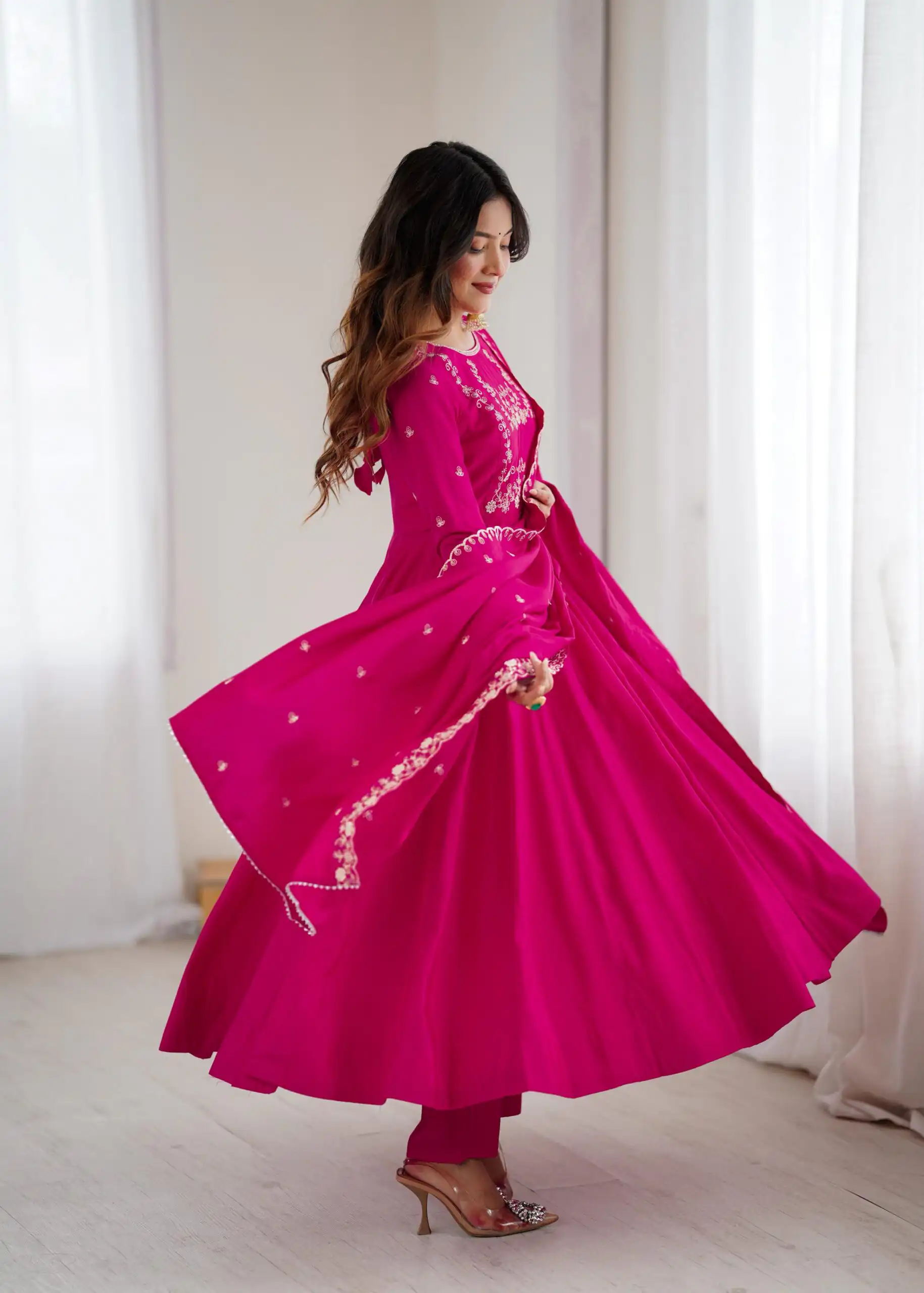 KB 289 Dark Pink with Bead Work & Embroidery Work Roman Chanderi Silk Salwar Suit . Special Price ₹2399. Delivery 4-6 Working Days. Shop now. | Casual Suits, Jump Suits, Tops & Bottoms, Track Suits, Trendy Wear, Creative suits, Designer Suits, Palazzo Suits, Party Wear Suits, Patiala Suits, Salwar suit, Straight Suits