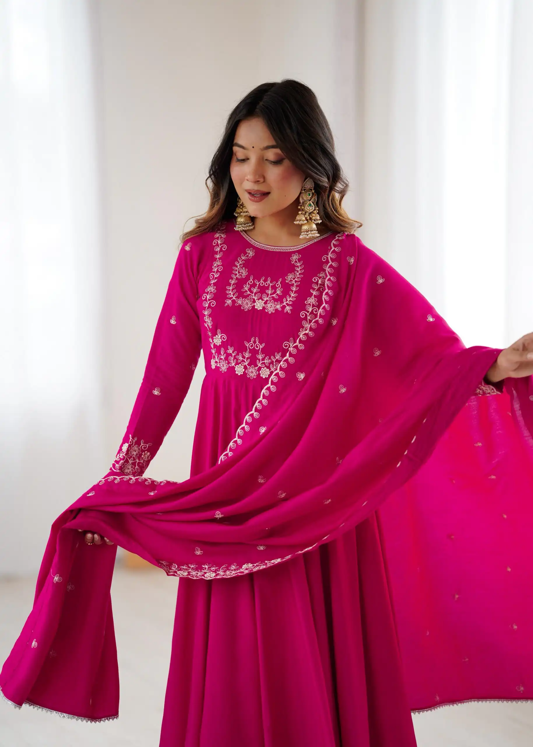 KB 289 Dark Pink with Bead Work & Embroidery Work Roman Chanderi Silk Salwar Suit . Special Price ₹2399. Delivery 4-6 Working Days. Shop now. | Casual Suits, Jump Suits, Tops & Bottoms, Track Suits, Trendy Wear, Creative suits, Designer Suits, Palazzo Suits, Party Wear Suits, Patiala Suits, Salwar suit, Straight Suits