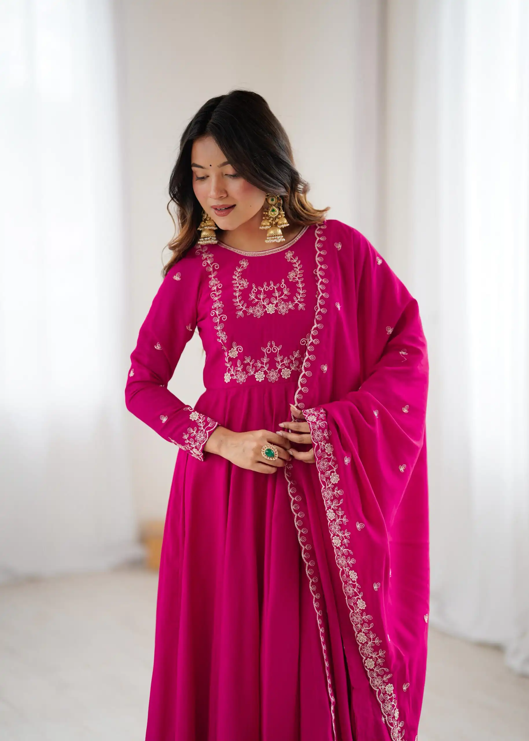 KB 289 Dark Pink with Bead Work & Embroidery Work Roman Chanderi Silk Salwar Suit . Special Price ₹2399. Delivery 4-6 Working Days. Shop now. | Casual Suits, Jump Suits, Tops & Bottoms, Track Suits, Trendy Wear, Creative suits, Designer Suits, Palazzo Suits, Party Wear Suits, Patiala Suits, Salwar suit, Straight Suits