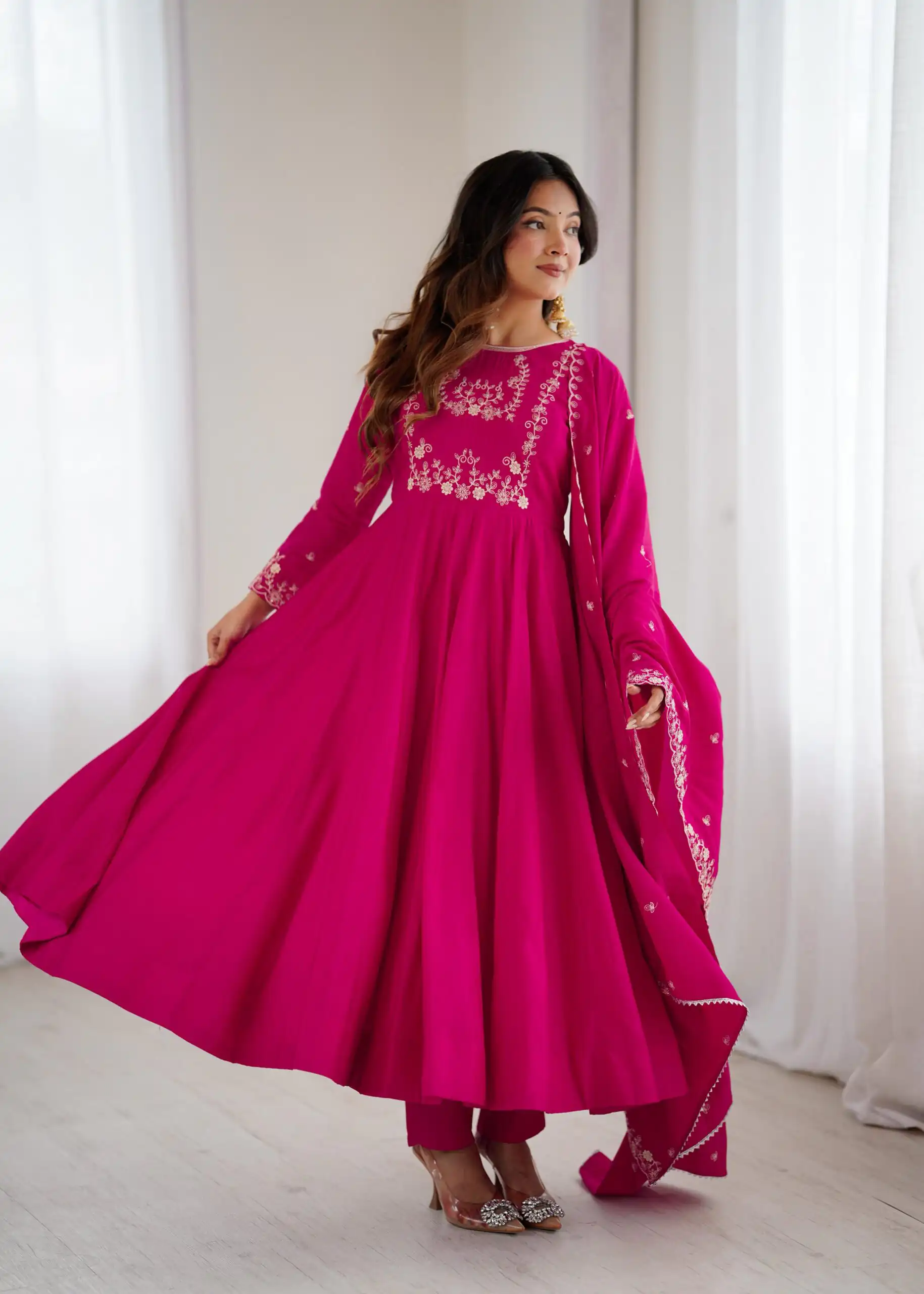 KB 289 Dark Pink with Bead Work & Embroidery Work Roman Chanderi Silk Salwar Suit . Special Price ₹2399. Delivery 4-6 Working Days. Shop now. | Casual Suits, Jump Suits, Tops & Bottoms, Track Suits, Trendy Wear, Creative suits, Designer Suits, Palazzo Suits, Party Wear Suits, Patiala Suits, Salwar suit, Straight Suits