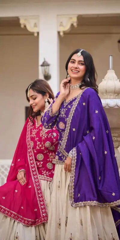 Ram 101 Dark Purple Chinon Lehenga Choli Perfect for Wedding, Party, Makar Sankranti, Reception, Sangeet – . Exclusive Offer ₹2649. Delivery 4-6 Working | Bollywood Lehenga, Creative Lehenga, Designer Lehenga, Embroidered Lehenga, Lehenga, Party Wear Lehenga