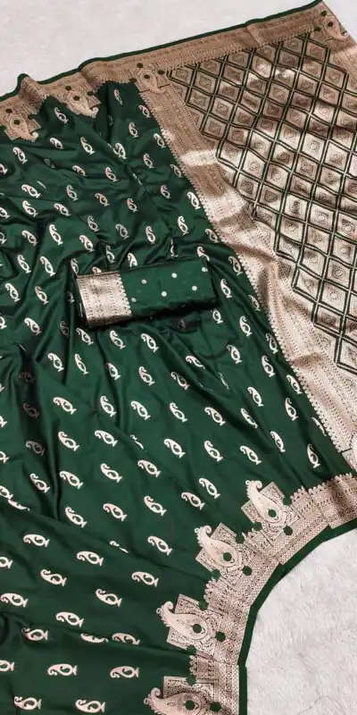 MB 41 Green Color Green Banarasi Silk Zari Weaving Saree . Wedding, Party, Festive, Available at ₹1849 only. Delivery 4-6 Working Days. Shop now. | Creative Sarees, Embroidered Sarees, Bollywood Sarees, Designer Sarees, Ethnic Saree, Modern Digital sarees, Party Wear Sarees, Sarees