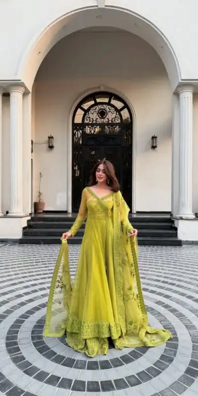 RTC 5895 Green Butterfly Net Lehenga Choli with Designer Work. Affordable Price ₹2599. Delivery 4-6 Working Days. Shop now. | Bollywood Lehenga, Creative Lehenga, Designer Lehenga, Embroidered Lehenga, Lehenga, Party Wear Lehenga