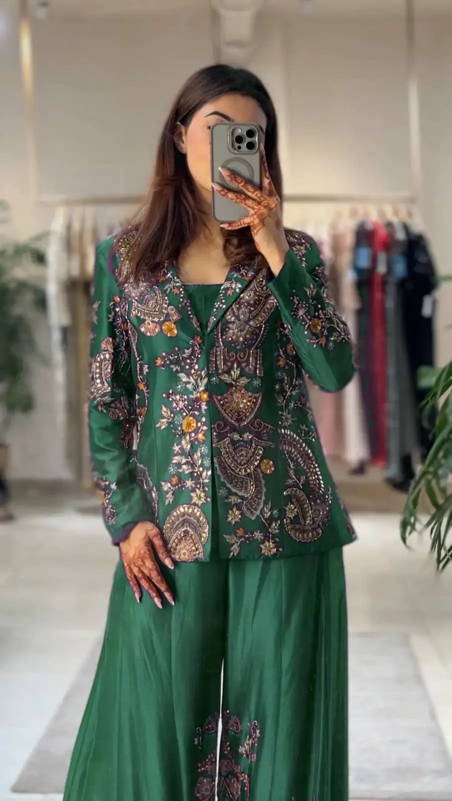 BE 436 Green Chinon Salwar Suit with Embroidery Work. Wedding, Party, Festive, Now at just ₹2399. Delivery 4-6 Working Days. Shop now. | Casual Suits, Jump Suits, Tops & Bottoms, Track Suits, Trendy Wear, Creative suits, Designer Suits, Palazzo Suits, Party Wear Suits, Patiala Suits, Salwar suit, Straight Suits