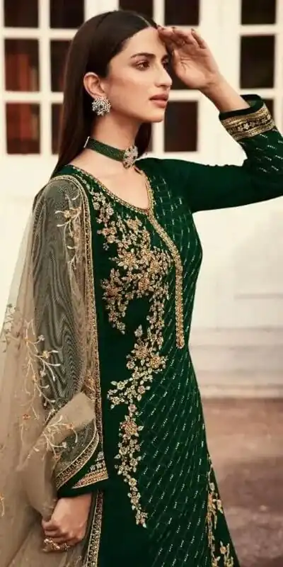 DS LT 7006 Green in Georgette Embroidery Work & Stone Work Lehenga Choli . Festive Deal ₹2549. Delivery 4-6 Working Days. Shop now. | Bollywood Lehenga, Creative Lehenga, Designer Lehenga, Embroidered Lehenga, Lehenga, Party Wear Lehenga