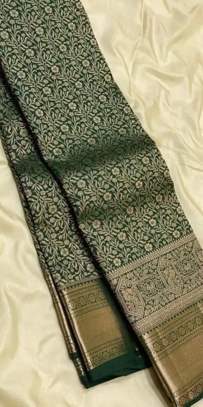 KPR 261 Green in Soft Lichi Silk Lace Border & Lace Work Saree . Available at ₹1499 only. Delivery 4-6 Working Days. Shop now. | Creative Sarees, Embroidered Sarees, Bollywood Sarees, Designer Sarees, Ethnic Saree, Modern Digital sarees, Party Wear Sarees, Sarees