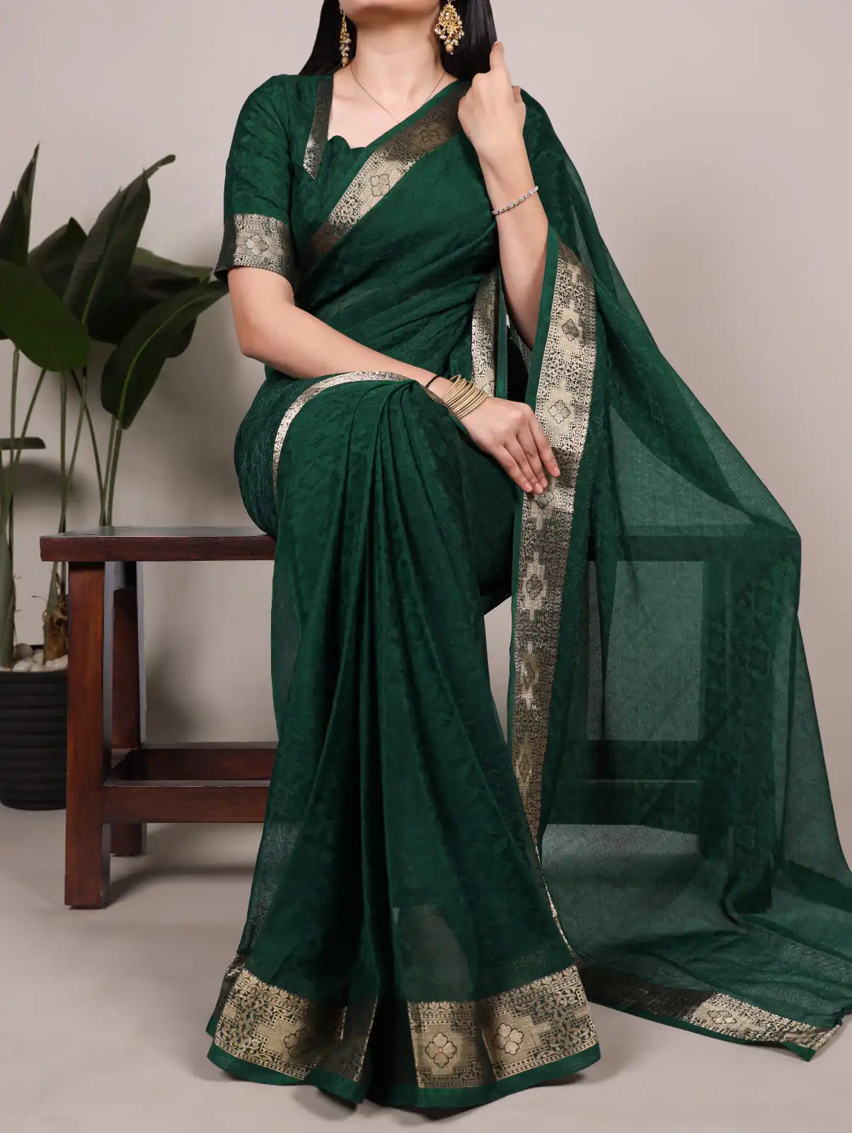 YNF 7911 Green Poly Shimmer Saree Perfect for Wedding, Party, Ganesh Chaturthi, Bridal Wear, Temple Visit –. Available at ₹1499 only. Delivery 4-6 Workin | Creative Sarees, Embroidered Sarees, Bollywood Sarees, Designer Sarees, Ethnic Saree, Modern Digital sarees, Party Wear Sarees, Sarees
